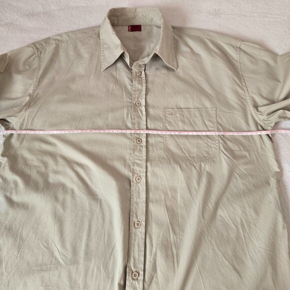 Vintage 90's Men's Levi's Red Tab Khaki/Tan Cotton Button-Down Shirt L - Picture 9 of 10